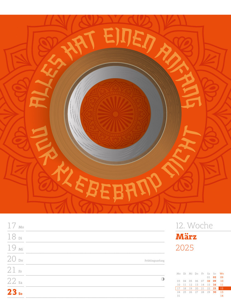 Bild: 9783838425955 | Klartext Sprüchekalender - Wochenplaner Kalender 2025 | Kunstverlag