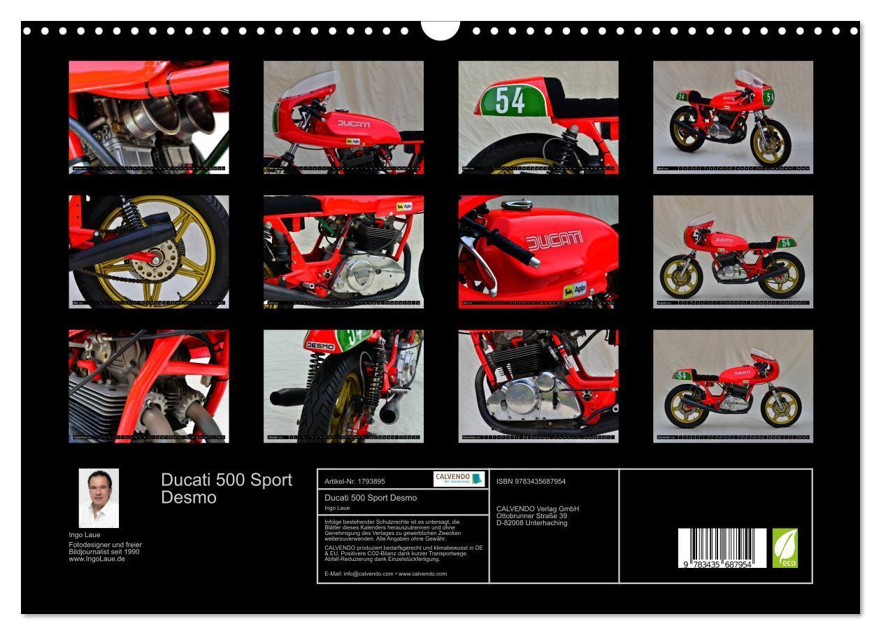 Bild: 9783435687954 | Ducati 500 Sport Desmo (Wandkalender 2025 DIN A3 quer), CALVENDO...