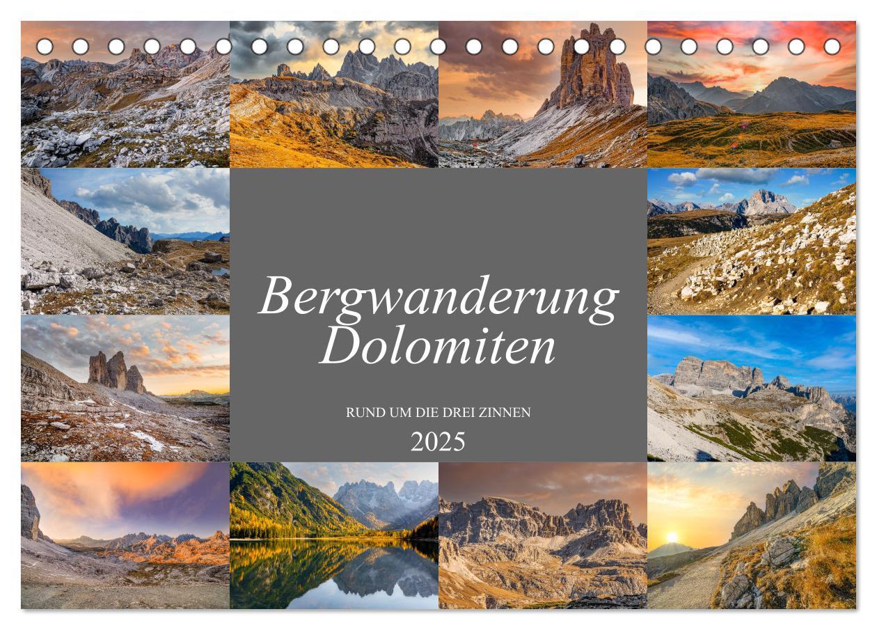 Cover: 9783383996672 | Bergwanderung Dolomiten rund um die Drei Zinnen (Tischkalender 2025...