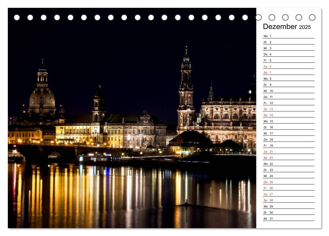 Bild: 9783435511303 | Eine Nacht in Dresden (Tischkalender 2025 DIN A5 quer), CALVENDO...