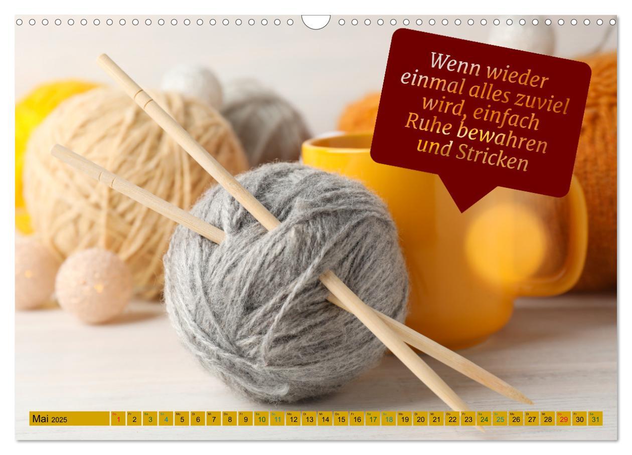 Bild: 9783383933066 | WOLLE Stricken ist eine Passion (Wandkalender 2025 DIN A3 quer),...