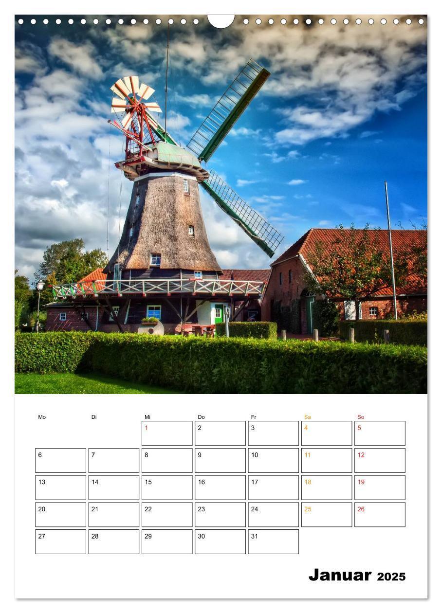 Bild: 9783457070239 | Historische Windmühlen an der Friesischen Mühlenstraße /...