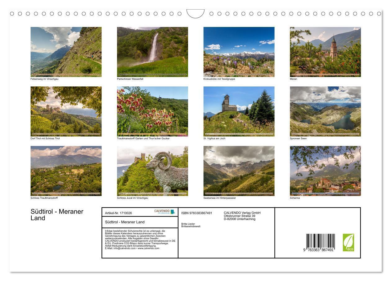 Bild: 9783383867491 | Südtirol - Meraner Land (Wandkalender 2025 DIN A3 quer), CALVENDO...