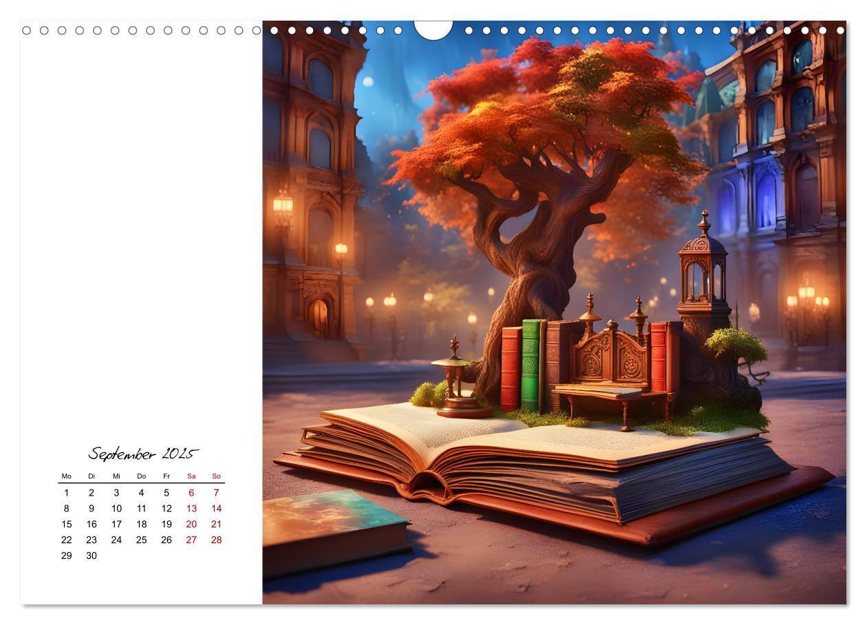 Bild: 9783457172643 | Fantastische surreale Bücherwelten (Wandkalender 2025 DIN A3 quer),...