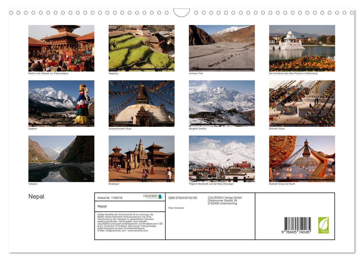 Bild: 9783435740185 | Nepal (Wandkalender 2025 DIN A3 quer), CALVENDO Monatskalender | 2025