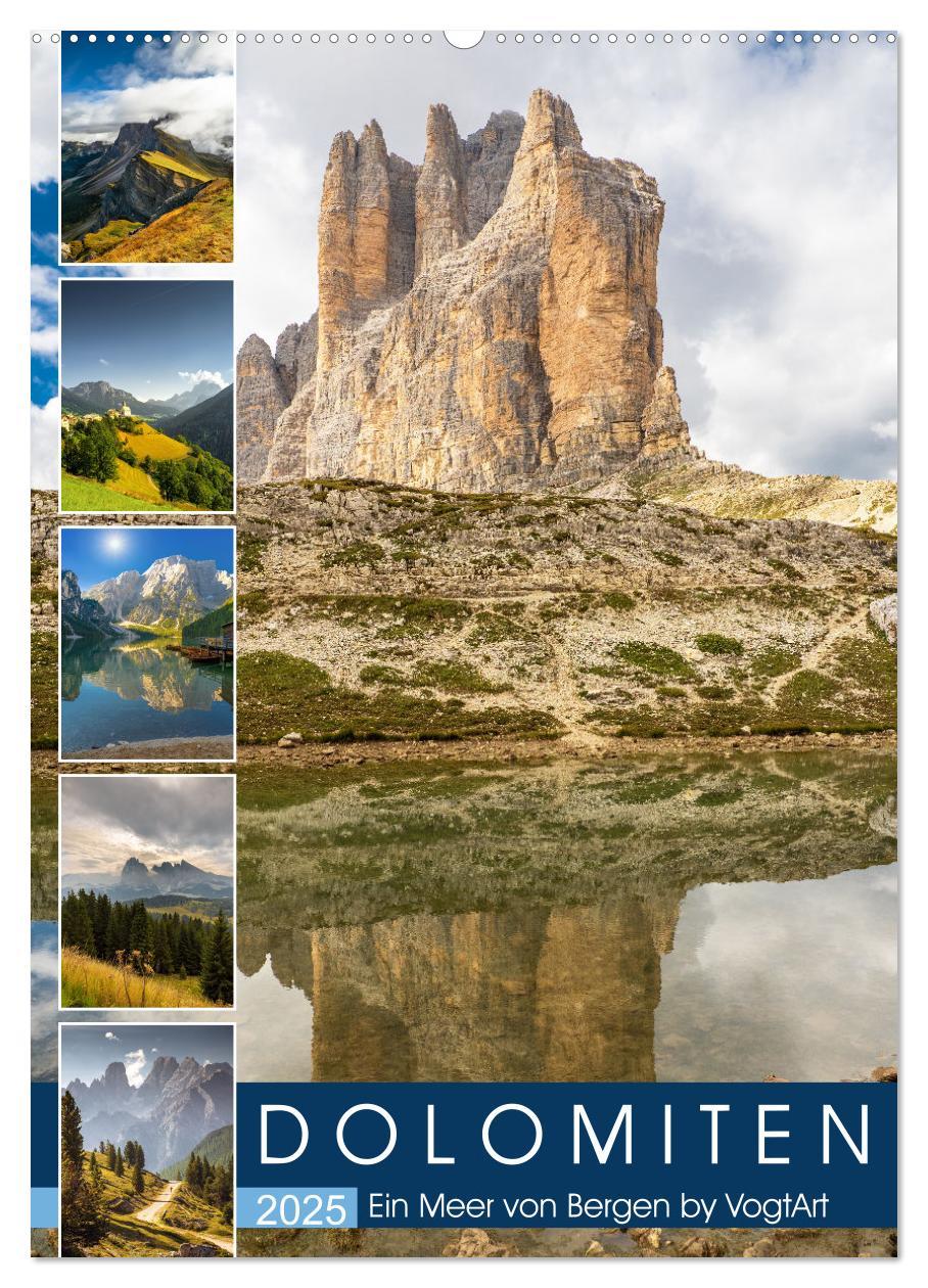 Cover: 9783435915767 | Dolomiten, ein Meer aus Bergen by VogtArt (Wandkalender 2025 DIN A2...