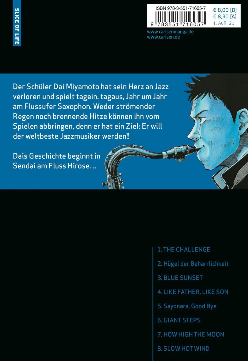 Rückseite: 9783551716057 | Blue Giant 1 | Shinichi Ishizuka | Taschenbuch | Blue Giant | 224 S.