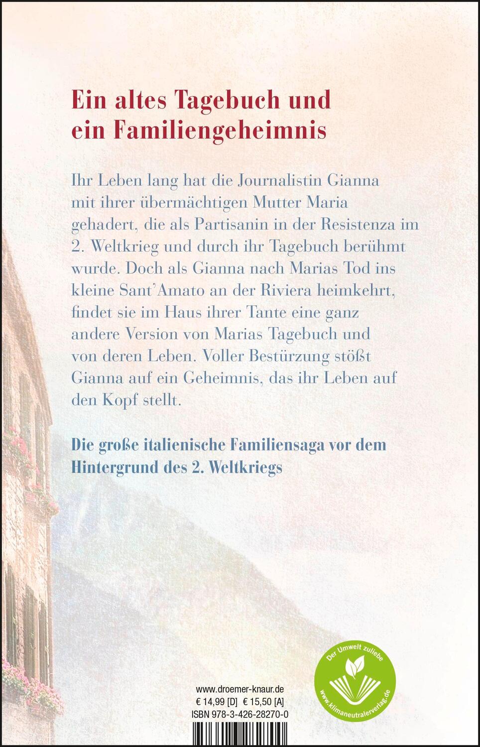 Rückseite: 9783426282700 | Gran Paradiso | Eine italienische Familiensaga | Grit Landau | Buch