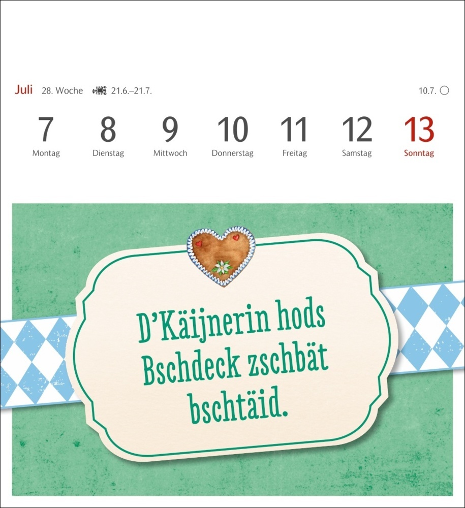 Bild: 9783840035999 | Bairische Sprüche - Do legst di nieda! Postkartenkalender 2025 - 53...