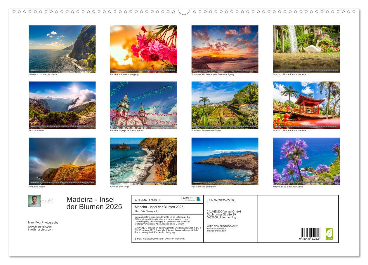 Bild: 9783435222308 | Madeira - Insel der Blumen 2025 (Wandkalender 2025 DIN A2 quer),...