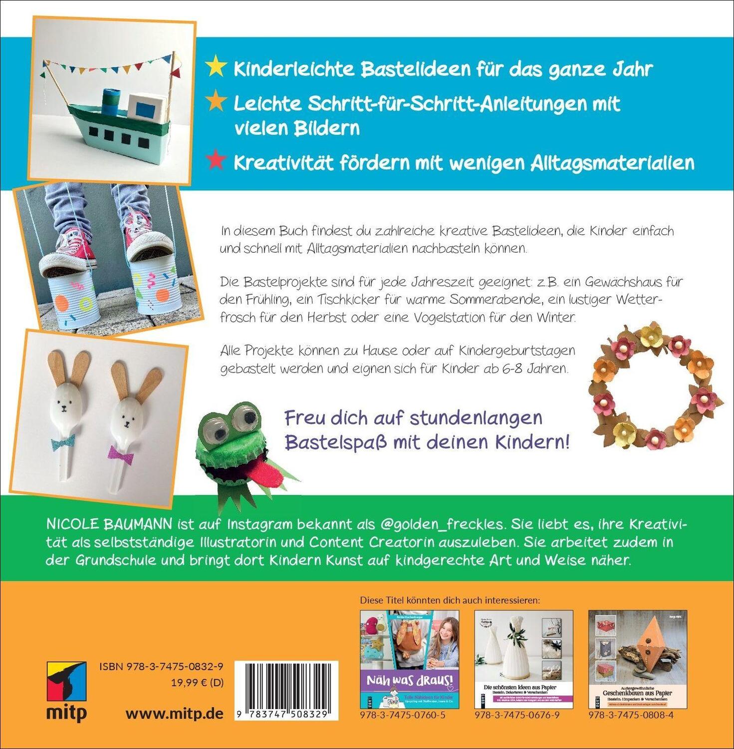 Rückseite: 9783747508329 | Coole Bastelideen für Kids | Schnipp, schnapp, schnell gemacht | Buch