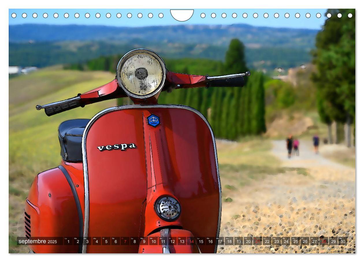 Bild: 9781325942589 | La Vespa en Cartoon (Calendrier mural 2025 DIN A4 vertical),...