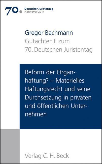 Cover: 9783406662355 | Verhandlungen des 70. Deutschen Juristentages Hannover 2014 Bd. I:...