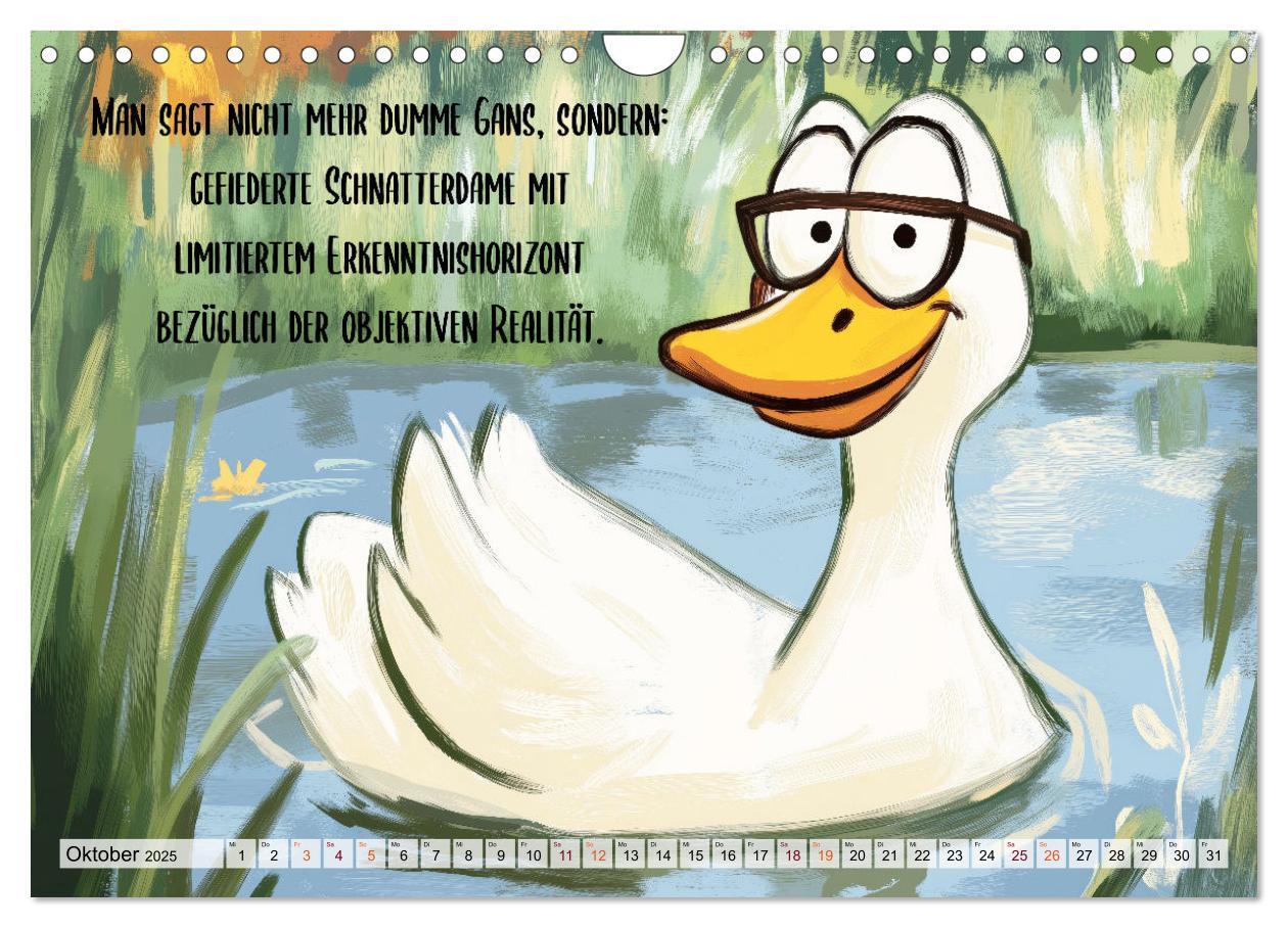 Bild: 9783457189993 | Gans coole Sprüche (Wandkalender 2025 DIN A4 quer), CALVENDO...