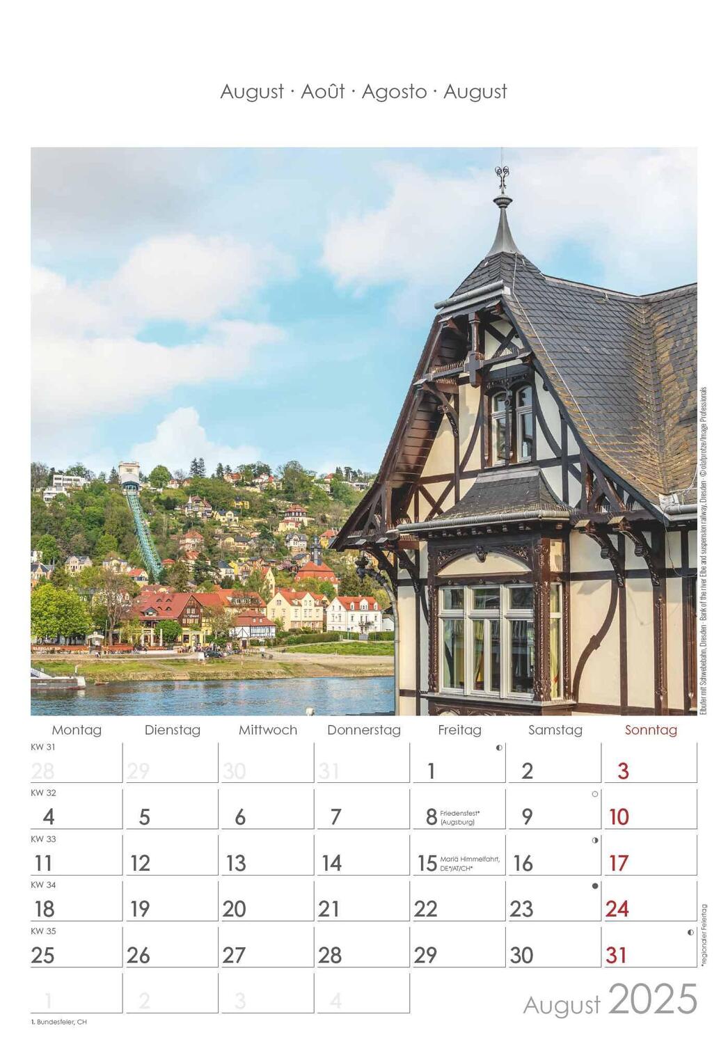 Bild: 4251732341206 | Sachsen 2025 - Bild-Kalender 23,7x34 cm - Regional-Kalender -...