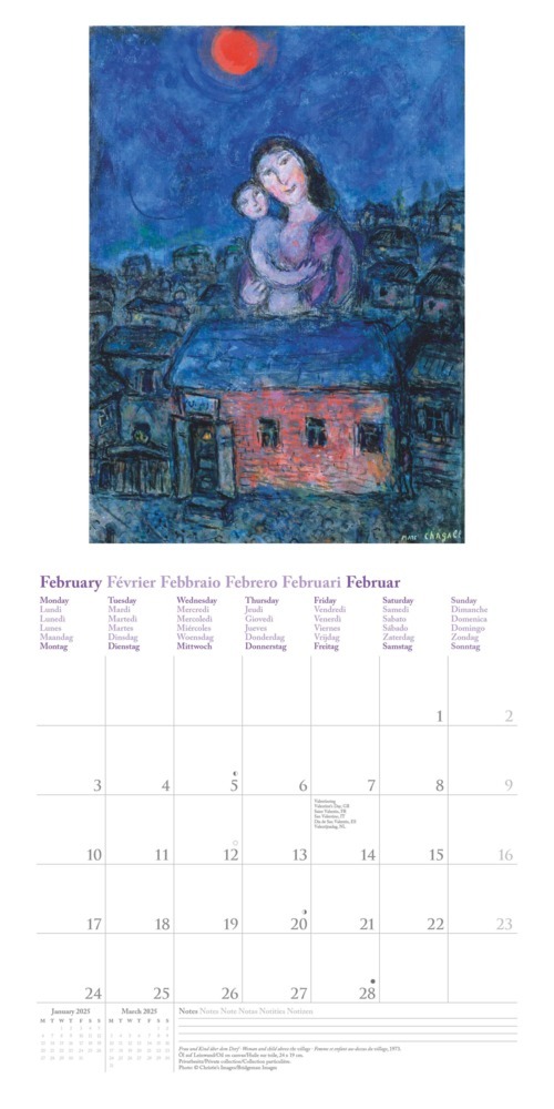 Bild: 4002725994103 | N NEUMANNVERLAGE - Marc Chagall 2025 Broschürenkalender, 30x30cm,...