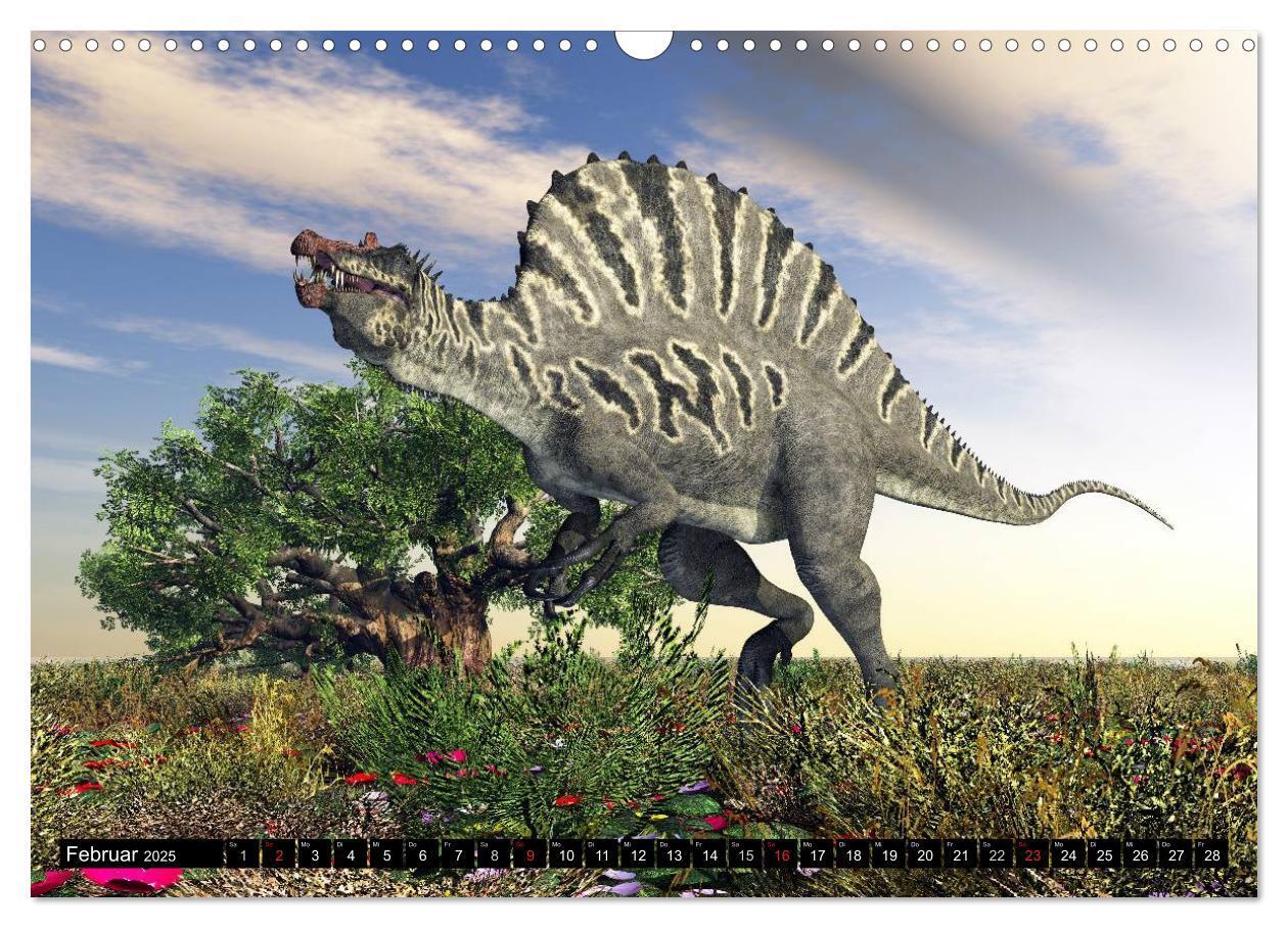 Bild: 9783435567799 | Dinosaurier. Urzeitliche Giganten (Wandkalender 2025 DIN A3 quer),...