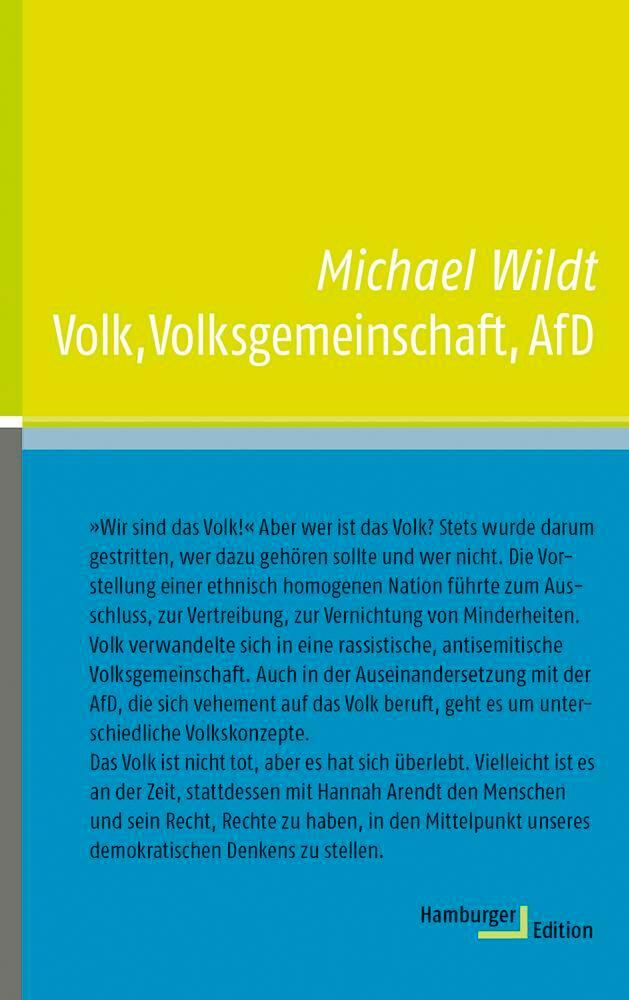 Cover: 9783868543094 | Volk, Volksgemeinschaft, AfD | Michael Wildt | Buch | kleine reihe