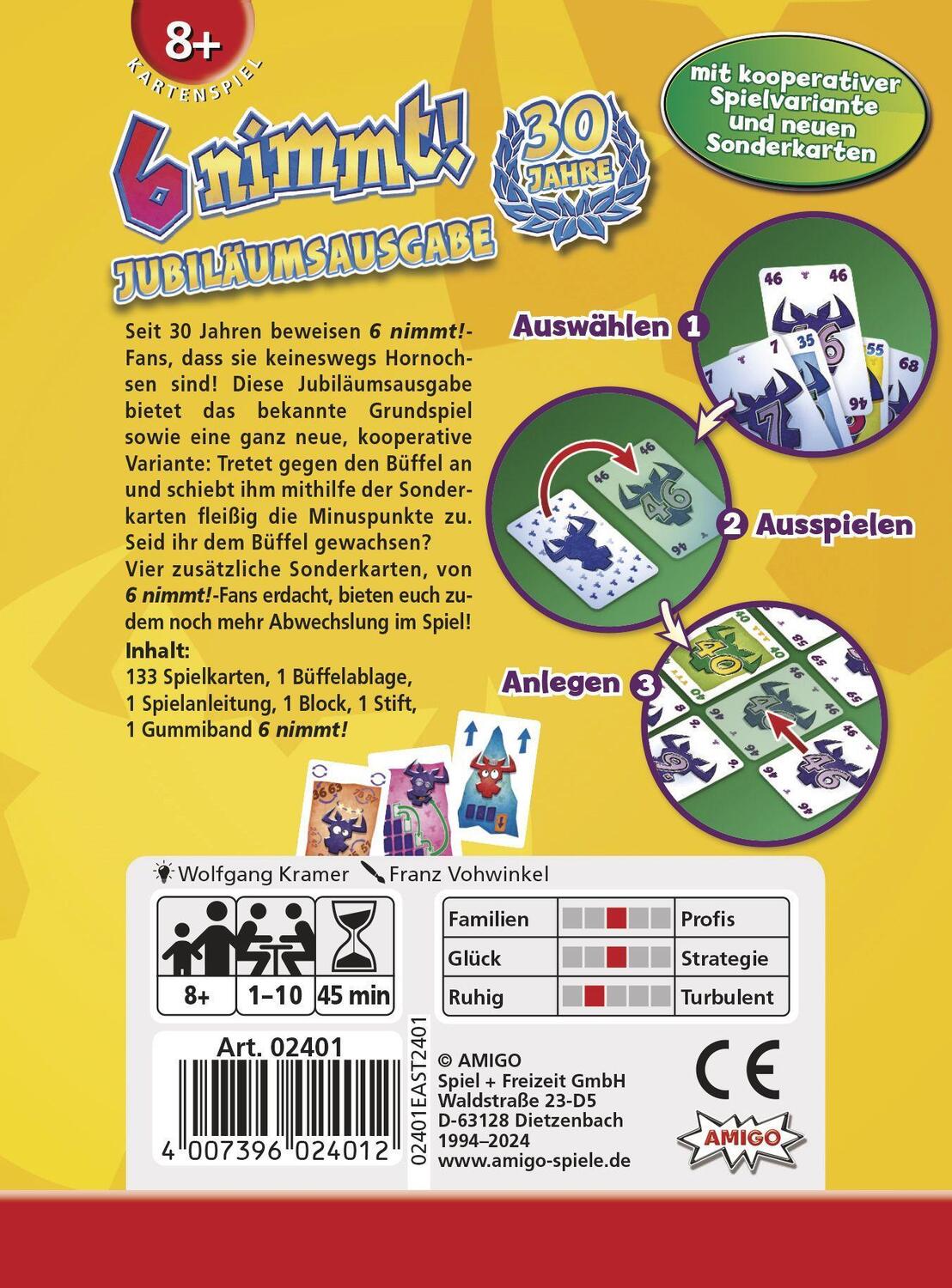 Bild: 4007396024012 | 6 nimmt! 30 Jahre-Edition | AMIGO - Kartenspiel | AMIGO Spiel Freizeit