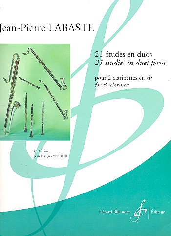 Cover: 9790043074823 | 21 Etudes En Duos | Jean-Pierre Labaste | Buch | Gerard Billaudot