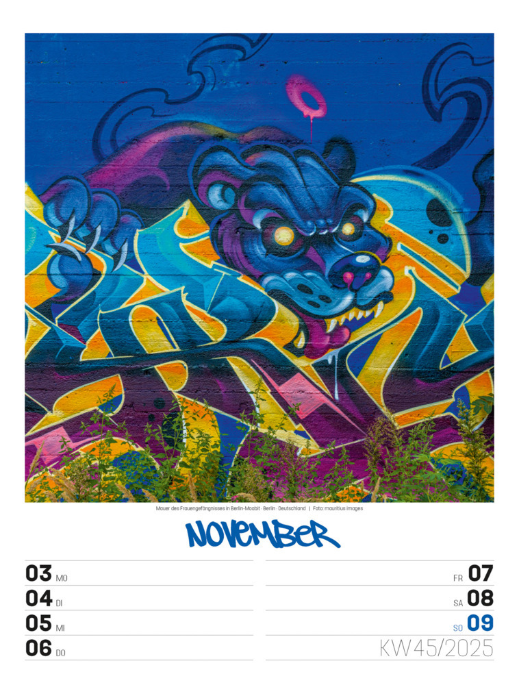 Bild: 9783838435299 | Street Art - Graffiti - Wochenplaner Kalender 2025 | Kunstverlag