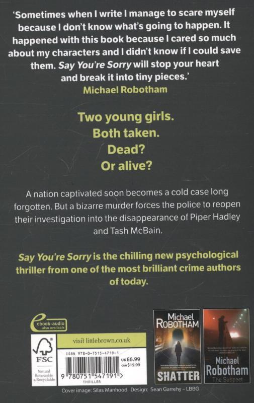 Rückseite: 9780751547191 | Say You're Sorry | Michael Robotham | Taschenbuch | Englisch | 2013