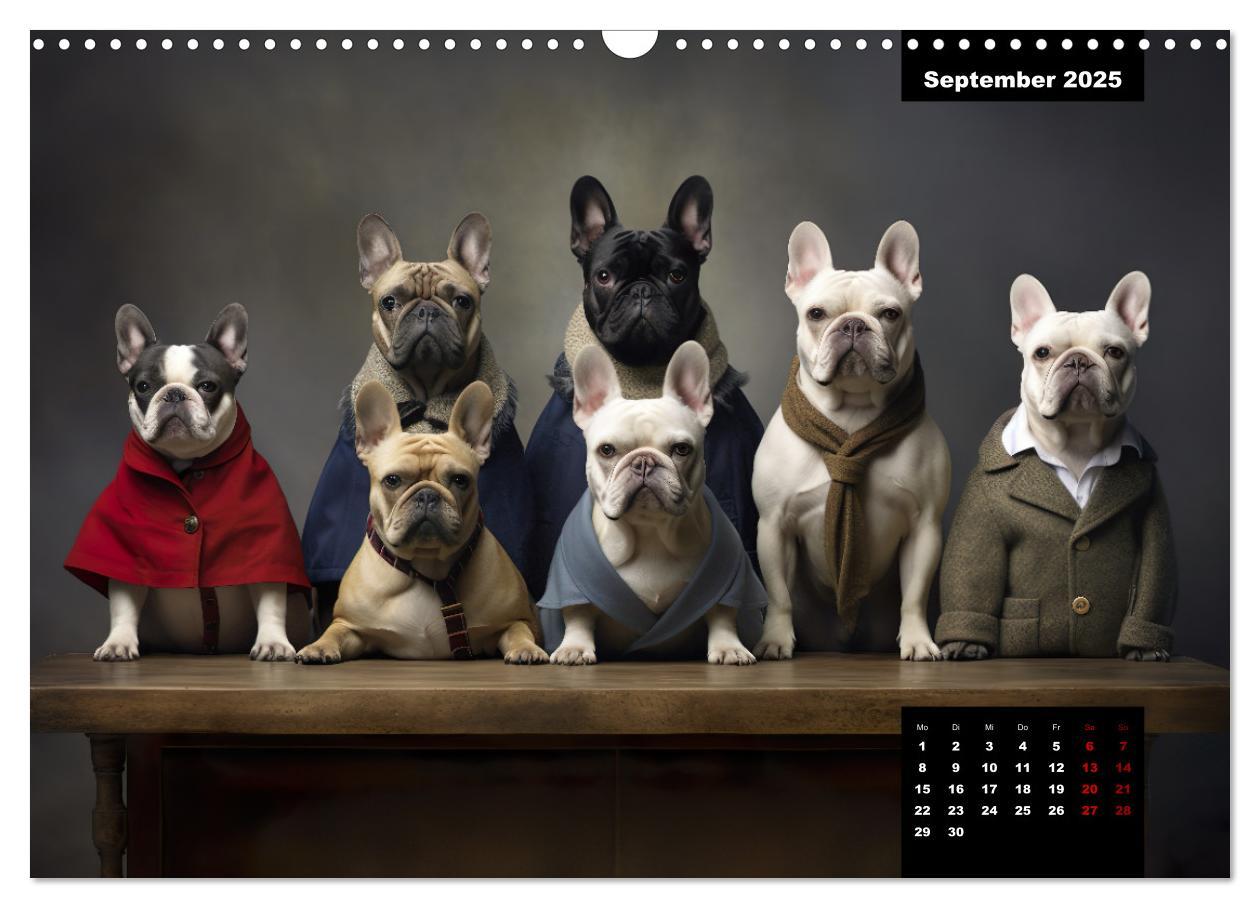 Bild: 9783383891779 | Französische Bulldogge KI Digiart (Wandkalender 2025 DIN A3 quer),...