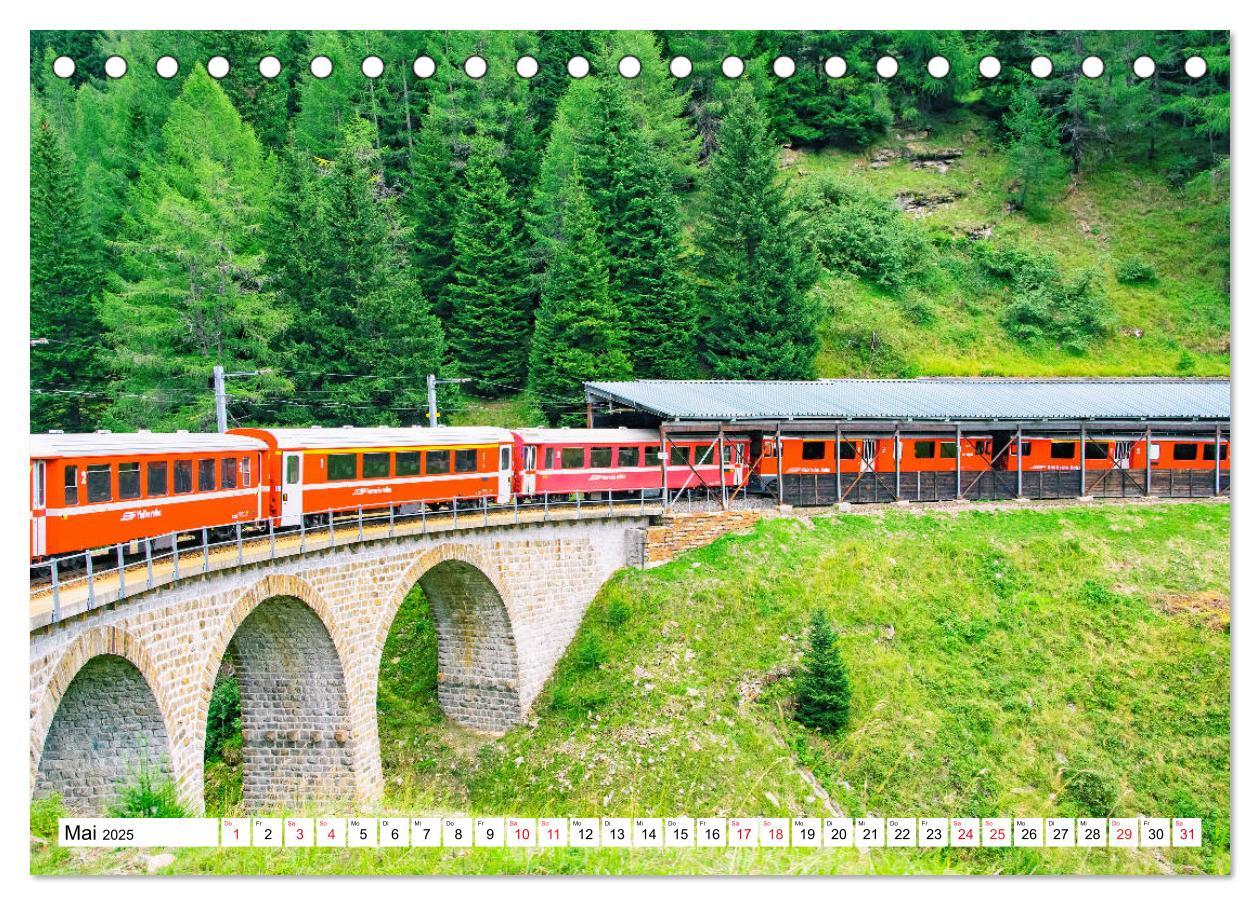 Bild: 9783435198726 | Rhätische Bahn - Fahrt durch die Bündner Alpen (Tischkalender 2025...