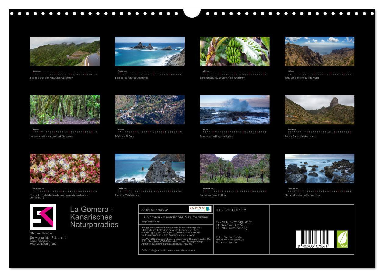 Bild: 9783435676521 | La Gomera - Kanarisches Naturparadies (Wandkalender 2025 DIN A3...