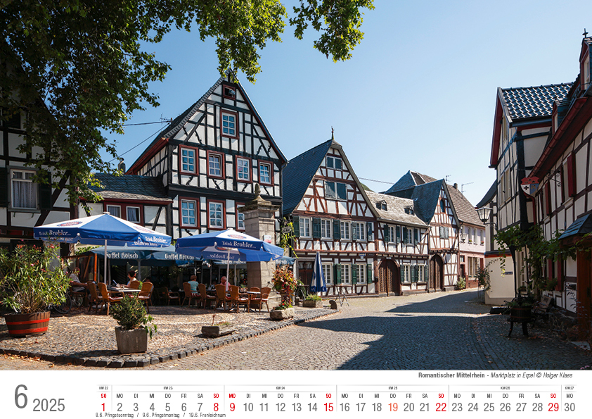 Bild: 9783965352087 | Romantischer Mittelrhein 2025 Bildkalender A4 quer, spiralgebunden