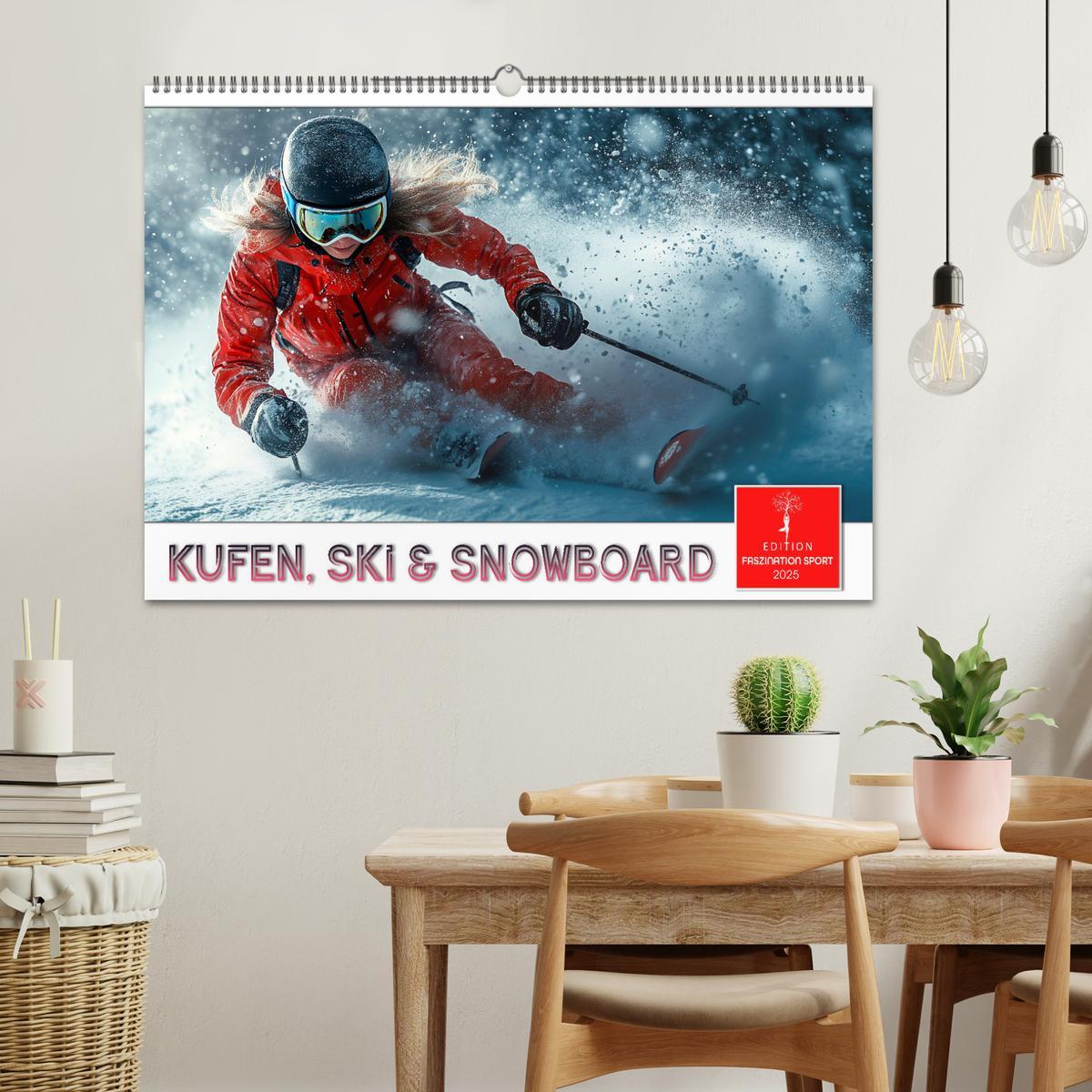 Bild: 9783457226513 | Kufen, Ski &amp; Snowboard (Wandkalender 2025 DIN A2 quer), CALVENDO...