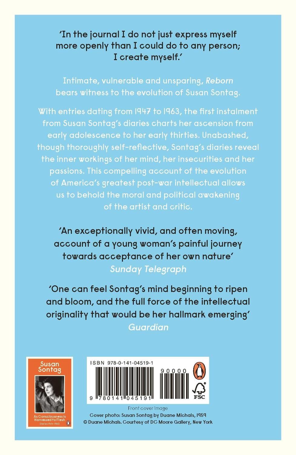 Rückseite: 9780141045191 | Reborn | Early Diaries 1947-1963 | Susan Sontag | Taschenbuch | 2009