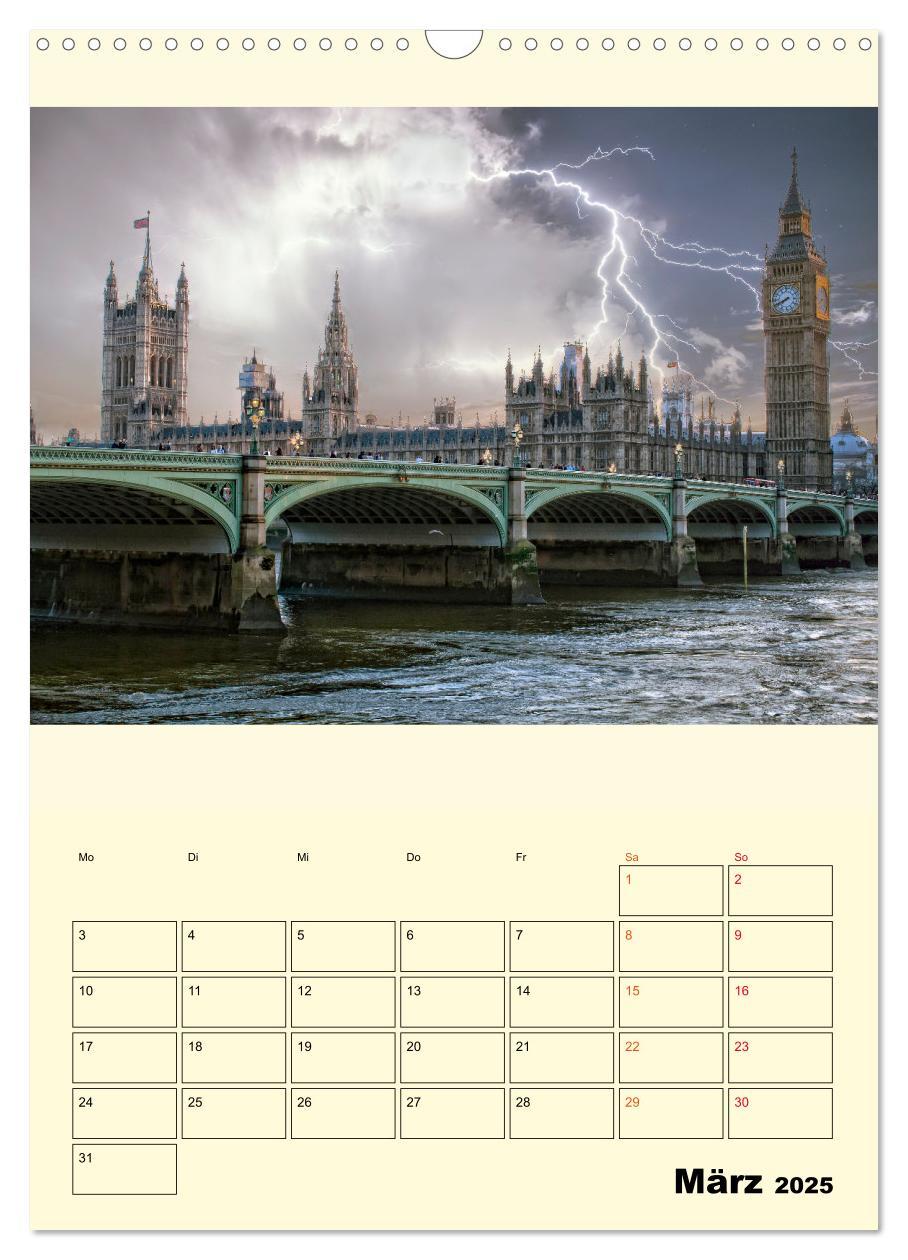 Bild: 9783435890637 | Metropolen im Gewitter (Wandkalender 2025 DIN A3 hoch), CALVENDO...