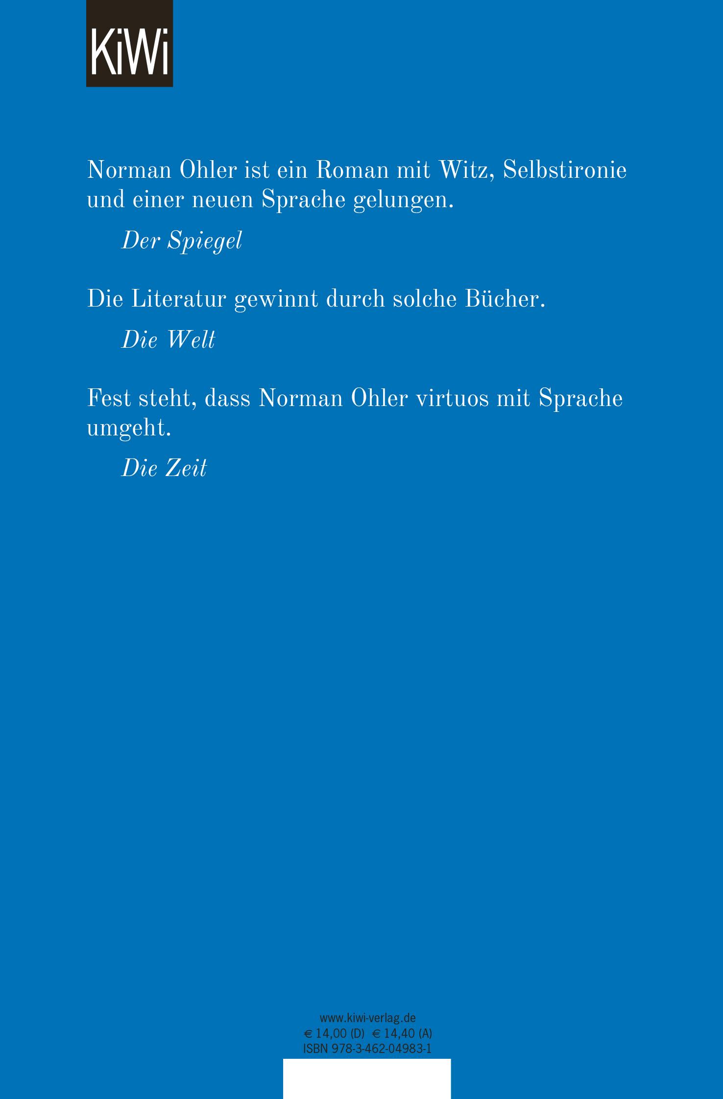 Rückseite: 9783462049831 | Die Quotenmaschine | Roman | Norman Ohler | Taschenbuch | 286 S.