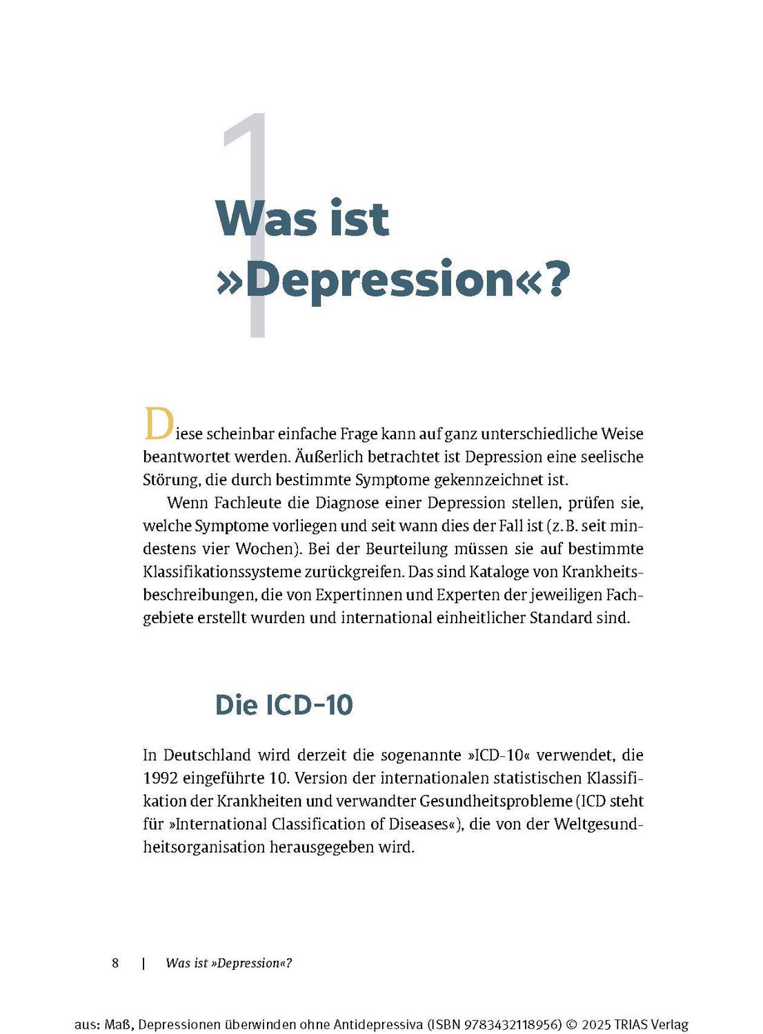 Bild: 9783432118956 | Depressionen überwinden ohne Antidepressiva | Reinhard Maß | Buch