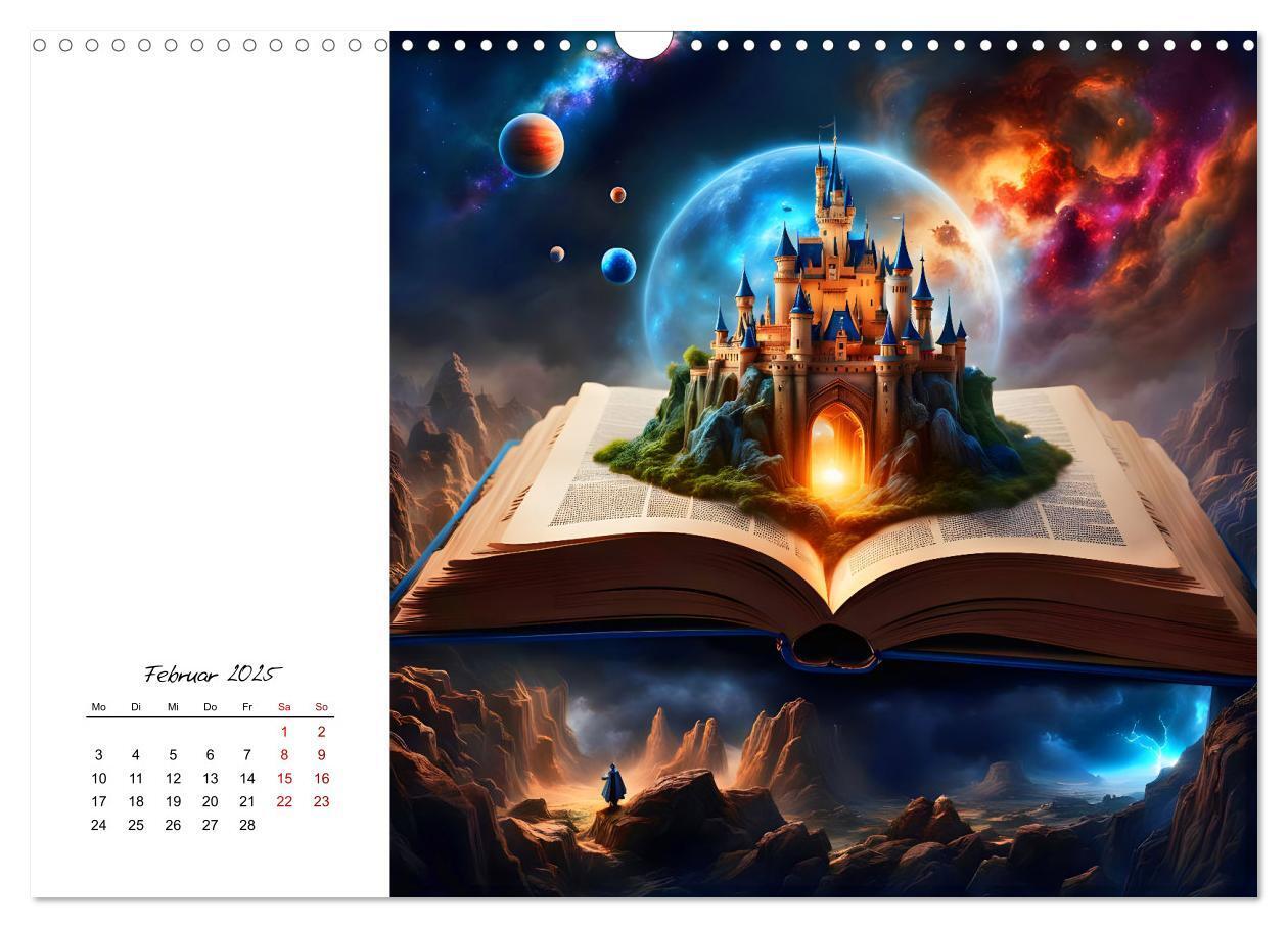 Bild: 9783457172643 | Fantastische surreale Bücherwelten (Wandkalender 2025 DIN A3 quer),...