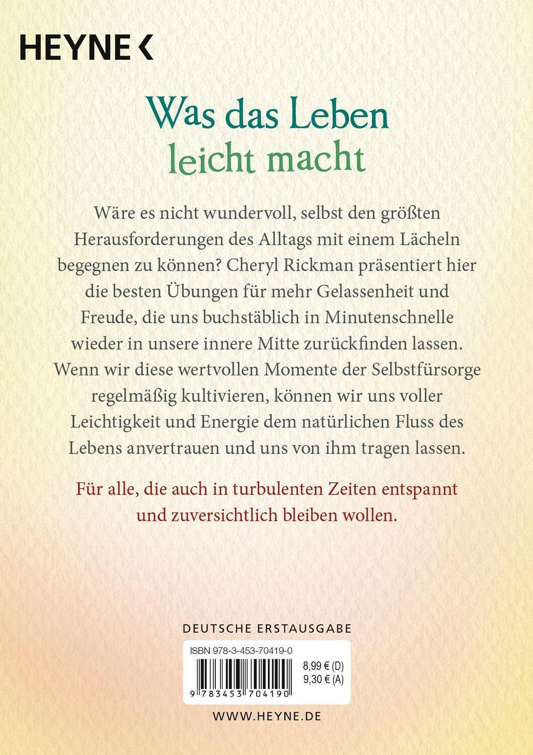 Bild: 9783453704190 | Das kleine Buch der Leichtigkeit | Cheryl Rickman | Buch | Deutsch