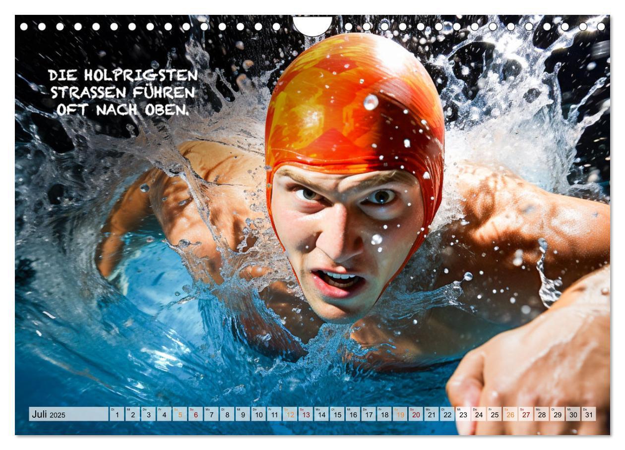 Bild: 9783383849862 | Schwimmen und Motivation (Wandkalender 2025 DIN A4 quer), CALVENDO...