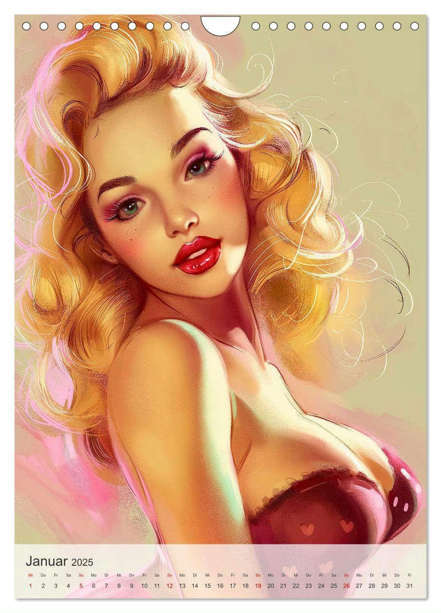 Bild: 9783457203477 | Retro PinUp Girls (Wandkalender 2025 DIN A4 hoch), CALVENDO...