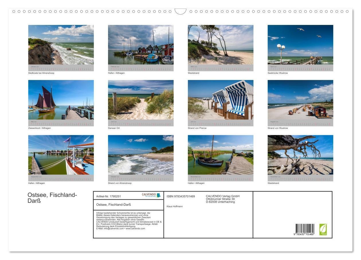 Bild: 9783435701469 | Ostsee, Fischland-Darß (Wandkalender 2025 DIN A2 quer), CALVENDO...