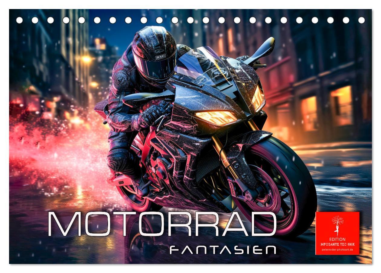 Cover: 9783383892349 | Motorrad Fantasien (Tischkalender 2025 DIN A5 quer), CALVENDO...