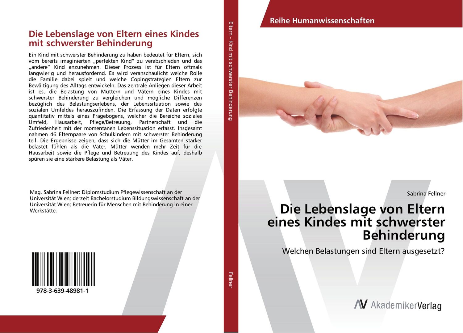 Cover: 9783639489811 | Die Lebenslage von Eltern eines Kindes mit schwerster Behinderung