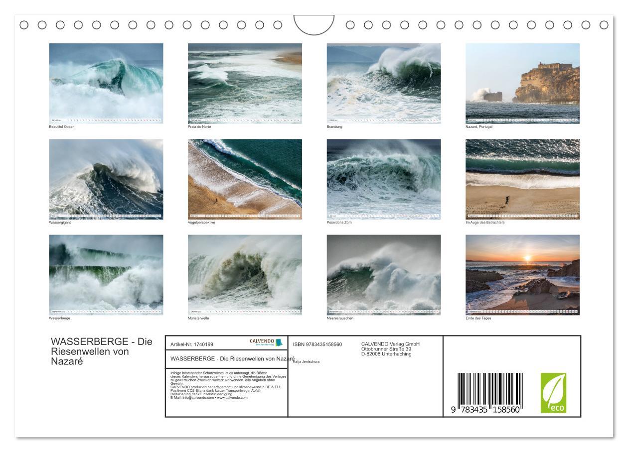 Bild: 9783435158560 | WASSERBERGE - Die Riesenwellen von Nazaré (Wandkalender 2025 DIN A4...