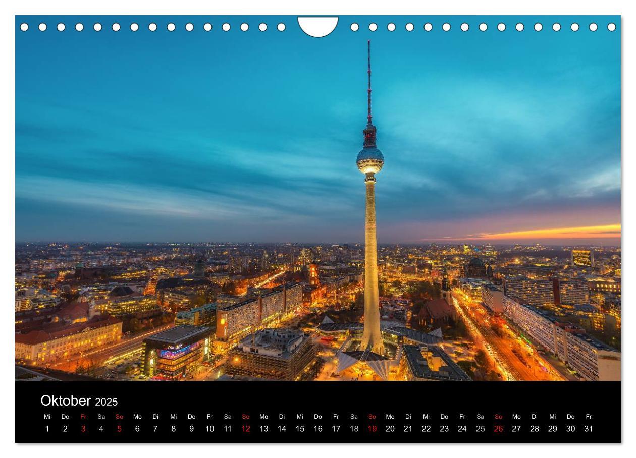 Bild: 9783435636921 | Berlin City bei Nacht (Wandkalender 2025 DIN A4 quer), CALVENDO...