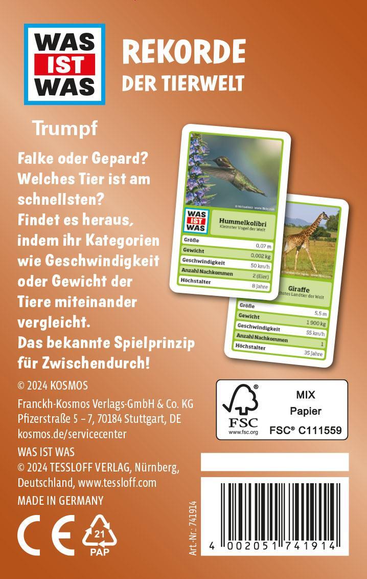 Rückseite: 4002051741914 | WAS IST WAS Trumpf: Rekorde der Tiere | Spiel | Spiel | 741914 | 2024