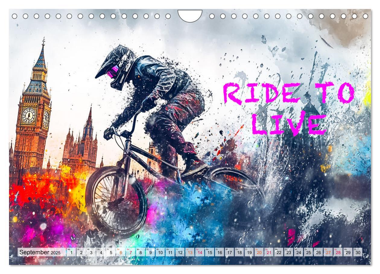 Bild: 9783457184837 | BMX - Coole Slogans (Wandkalender 2025 DIN A4 quer), CALVENDO...