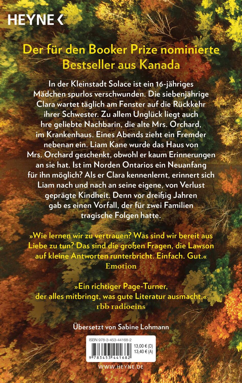 Bild: 9783453441682 | Im letzten Licht des Herbstes | Roman | Mary Lawson | Taschenbuch