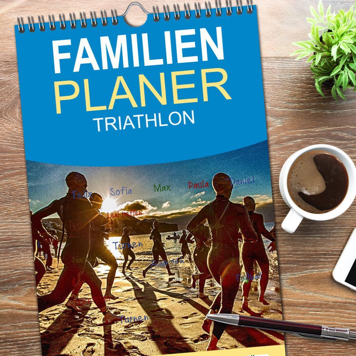 Bild: 9783457113325 | Familienplaner 2025 - TRIATHLON mit 5 Spalten (Wandkalender, 21 x...