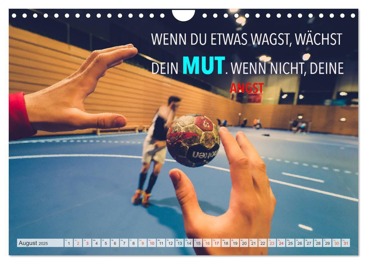 Bild: 9783435117499 | Positive Gedanken - Motivation und Handball (Wandkalender 2025 DIN...