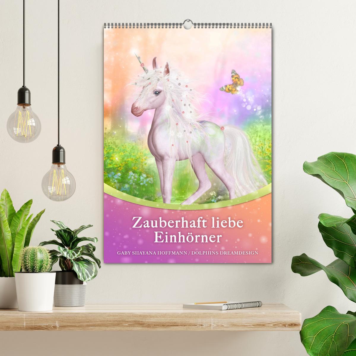 Bild: 9783435975037 | Zauberhaft liebe Einhörner - Kalender (Wandkalender 2025 DIN A2...